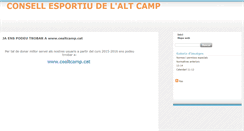 Desktop Screenshot of consellesportiu.altcamp.cat